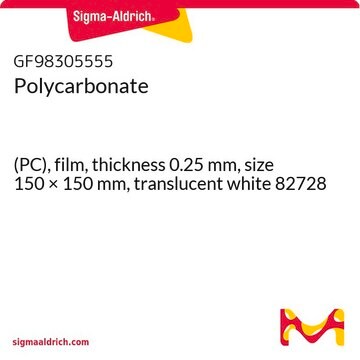 Polycarbonate (PC), film, thickness 0.25&#160;mm, size 150 × 150&#160;mm, translucent white 82728