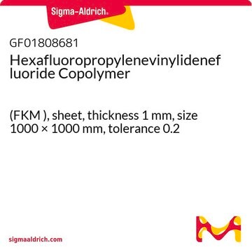 Hexafluoropropylenevinylidenefluoride Copolymer (FKM ), sheet, thickness 1&#160;mm, size 1000 × 1000&#160;mm, tolerance 0.2