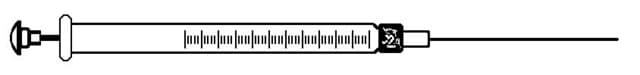 Hamilton&#174; syringe, 7000 series, knurled hub 7105, volume 5&#160;&#956;L, needle size 24 ga (blunt tip), needle L 70&#160;mm (2.75&#160;in.)