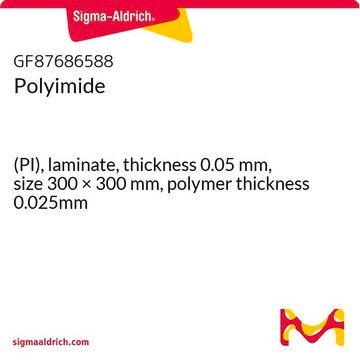 Polyimide (PI), laminate, thickness 0.05&#160;mm, size 300 × 300&#160;mm, polymer thickness 0.025mm