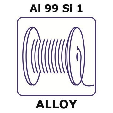 Aluminum-silicon alloy, Al99Si1 50m wire, 0.025mm diameter, hard