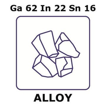 Gallium-indium-tin alloy, Ga62In22Sn16 250g lump, 100mm max. lump size, liquid at rtp