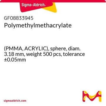 Polymethylmethacrylate (PMMA, ACRYLIC), sphere, diam. 3.18&#160;mm, weight 500 pcs, tolerance ±0.05mm