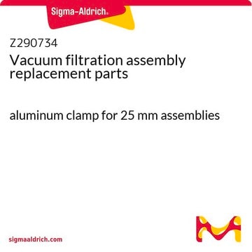 Vacuum filtration assembly replacement parts aluminum clamp for 25 mm assemblies