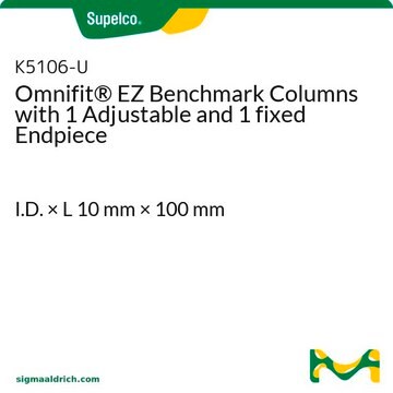 Omnifit&#174; EZ Benchmark Columns with 1 Adjustable and 1 fixed Endpiece I.D. × L 10&#160;mm × 100&#160;mm