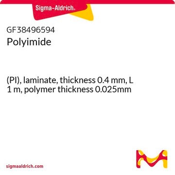 Polyimide (PI), laminate, thickness 0.4&#160;mm, L 1&#160;m, polymer thickness 0.025mm