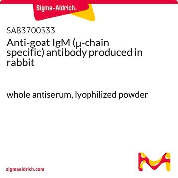 Anti-goat IgM (&#956;-chain specific) antibody produced in rabbit whole antiserum, lyophilized powder