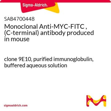 Monoclonal Anti-MYC-FITC , (C-terminal) antibody produced in mouse clone 9E10, purified immunoglobulin, buffered aqueous solution