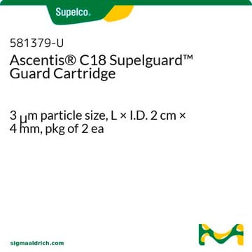 Cartouche de garde Supelguard Ascentis&#174;&nbsp;C18 3&#160;&#956;m particle size, L × I.D. 2&#160;cm × 4&#160;mm, pkg of 2&#160;ea