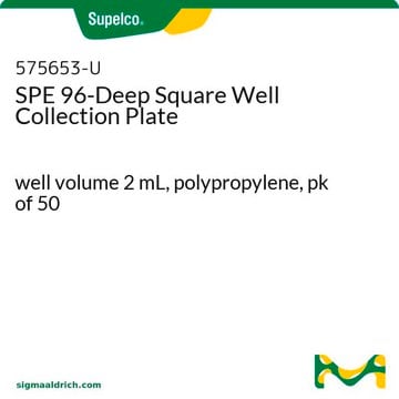 Placa de recolección de 96 pocillos profundos cuadrados SPE well volume 2&#160;mL, polypropylene, pk of 50