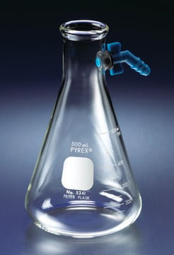 Pyrex&#174; heavy-wall filtering flask with replaceable PP tubulations capacity 500&#160;mL