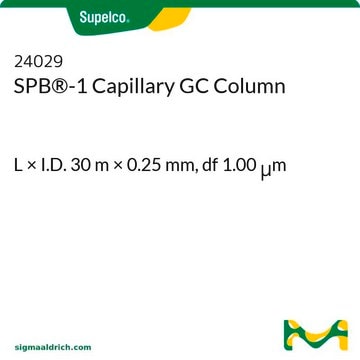 Colonne capillaire SPB&#174;-1 pour GC L × I.D. 30&#160;m × 0.25&#160;mm, df 1.00&#160;&#956;m