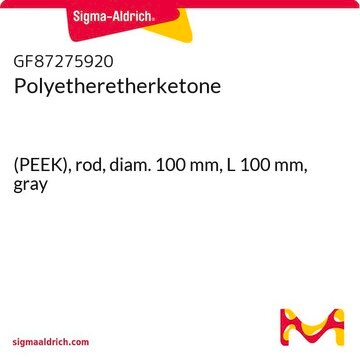 Polyetheretherketone (PEEK), rod, diam. 100&#160;mm, L 100&#160;mm, gray