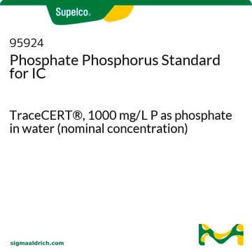 Phosphate Phosphorus Standard for IC TraceCERT&#174;, 1000&#160;mg/L P as phosphate in water (nominal concentration)