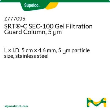 SRT&#174;-C SEC-100 Gel Filtration Guard Column, 5 &#956;m L × I.D. 5&#160;cm × 4.6&#160;mm, 5&#160;&#956;m particle size, stainless steel