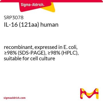 IL-16 (121aa) human recombinant, expressed in E. coli, &#8805;98% (SDS-PAGE), &#8805;98% (HPLC), suitable for cell culture