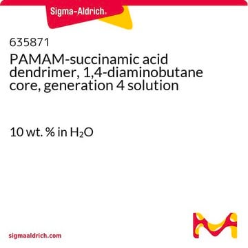 PAMAM-succinamic acid dendrimer, 1,4-diaminobutane core, generation 4 solution 10&#160;wt. % in H2O