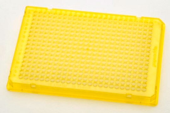 Eppendorf&#174; twin.tec PCR Plates 384 Optimized rim for barcodes, PCR clean, yellow, pack of 300&#160;ea