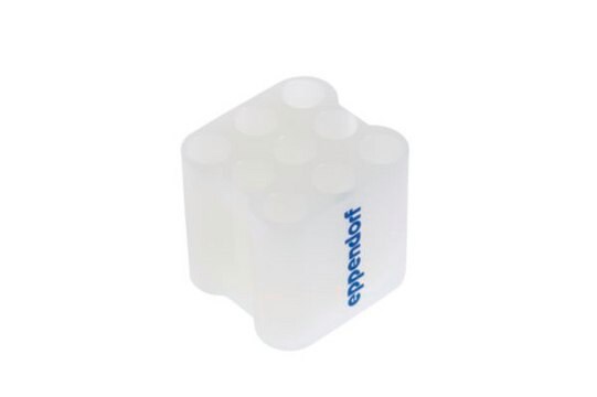 Adapter for Eppendorf&#174; A-4-38 Rotor holds 9 x 75 - 100 mm round-bottom tubes, for use with 90 mL rectangular bucket, pack of 2&#160;ea