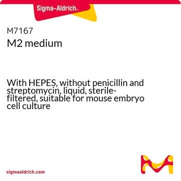 Terreno di coltura M2 With HEPES, without penicillin and streptomycin, liquid, sterile-filtered, suitable for mouse embryo cell culture