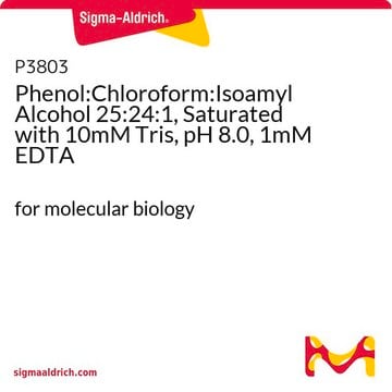 Phenol:Chloroform:Isoamyl Alcohol 25:24:1, Saturated with 10mM Tris, pH 8.0, 1mM EDTA for molecular biology