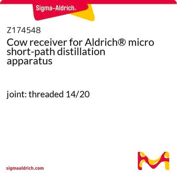 Cow receiver for Aldrich&#174; micro short-path distillation apparatus joint: threaded 14/20