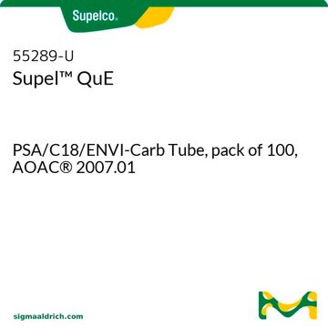 Supel&#8482; QuE PSA/C18/ENVI-Carb Tube, pack of 100, AOAC&#174; 2007.01