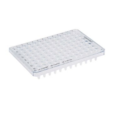 Eppendorf&#174; Twin tec microbiology PCR plates, 96 wells colorless plate, 96, semi-skirted, conical bottom colorless wells, PCR clean, semi-skirted, colorless, pkg of 10&#160;ea