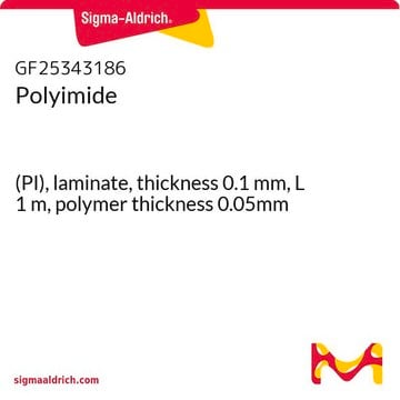 Polyimide (PI), laminate, thickness 0.1&#160;mm, L 1&#160;m, polymer thickness 0.05mm