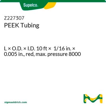 Tube PEEK L × O.D. × I.D. 10&#160;ft × 1/16&#160;in. × 0.005&#160;in., red, max. pressure 8000