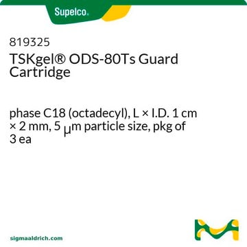 TSKgel&#174; ODS-80Ts Guard Cartridge phase C18 (octadecyl), L × I.D. 1&#160;cm × 2&#160;mm, 5&#160;&#956;m particle size, pkg of 3&#160;ea