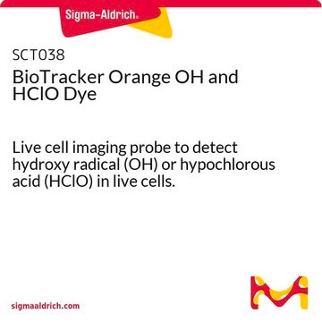 BioTracker Orange OH and HClO Dye Live cell imaging probe to detect hydroxy radical (OH) or hypochlorous acid (HClO) in live cells.