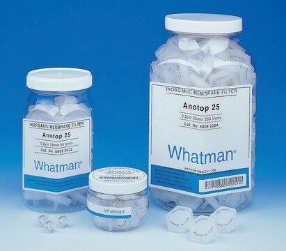 Whatman&#174; Anotop 25 syringe filter 0.2 &#956;m, 200/pk