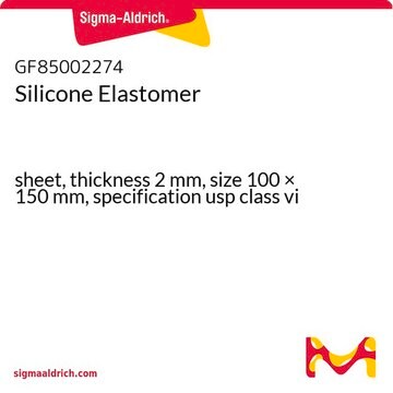 Silicone Elastomer sheet, thickness 2&#160;mm, size 100 × 150&#160;mm, specification usp class vi