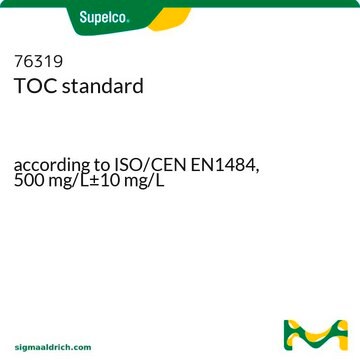 Standard COT according to ISO/CEN EN1484, 500&#160;mg/L±10&#160;mg/L