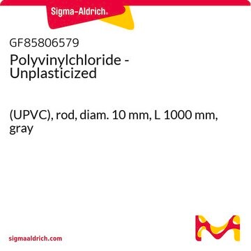 Polyvinylchloride - Unplasticized (UPVC), rod, diam. 10&#160;mm, L 1000&#160;mm, gray