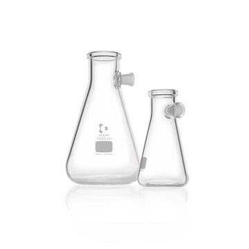 Duran&#174; Filtering Flasks And Bottles With Side-Arm Socket conical bottom (ERLENMEYER SHAPE)