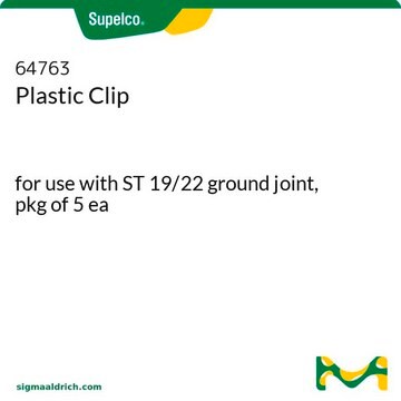 Plastic Clip for use with ST 19/22 ground joint, pkg of 5&#160;ea