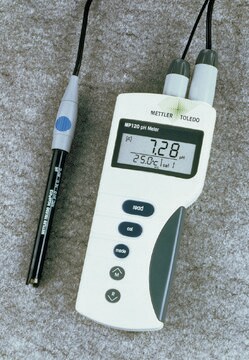 Mettler Toledo portable pH/ion meter Model MP120, meter with Inlab&#174; 413 IP67 waterproof electrode