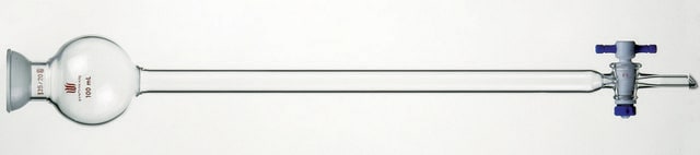 Synthware&#8482; chromatography column with reservoir, spherical joint and PTFE stopcock 100 mL, joint: ST/NS 35/20, I.D. × L 40.0&#160;mm × 305&#160;mm