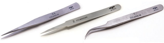 Titanium tweezers Style 3C