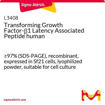 Transforming Growth Factor-&#946;1 Latency Associated Peptide human &#8805;97% (SDS-PAGE), recombinant, expressed in Sf21 cells, lyophilized powder, suitable for cell culture