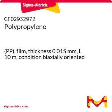 Polypropylene (PP), film, thickness 0.015&#160;mm, L 10&#160;m, condition biaxially oriented