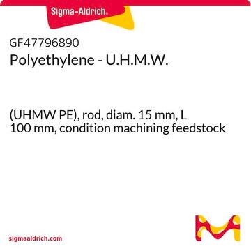 Polyethylene - U.H.M.W. (UHMW PE), rod, diam. 15&#160;mm, L 100&#160;mm, condition machining feedstock