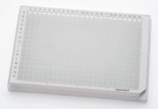 Eppendorf&#174; Lobind Microplate 384/V-PP, 384 wells white polypropylene, V-bottom clear wells, PCR clean, pkg of 240&#160;ea