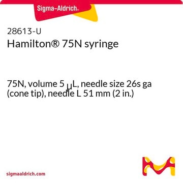 Seringue Hamilton&#174;&nbsp;75N 75N, volume 5&#160;&#956;L, needle size 26s ga (cone tip), needle L 51&#160;mm (2&#160;in.)