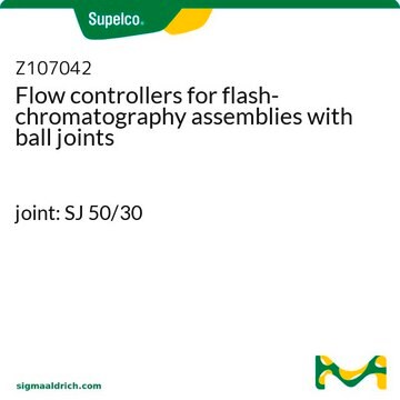 Flow controllers for flash-chromatography assemblies with ball joints joint: SJ 50/30