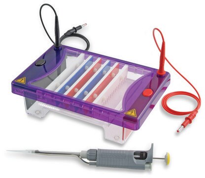 Sigma-Aldrich&#174; MSCHOICETRIO horizontal gel electrophoresis system run up to 210 samples with 3 tray options