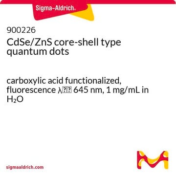 CdSe/ZnS core-shell type quantum dots carboxylic acid functionalized, fluorescence &#955;em&#160;645&#160;nm, 1&#160;mg/mL in H2O