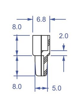 Precision Seal&#174; rubber septa red, 7 mm O.D. glass tubing